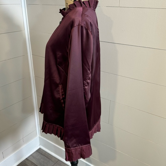 Lane Bryant Ruffle Pleated Trim Jacket - 14/16 - Picture 3 of 11